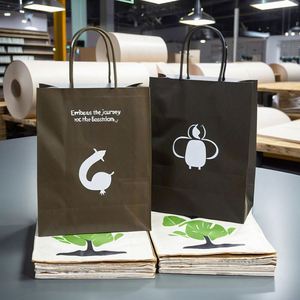 Bolsas de Compra de Papel Kraft con Logotipo Personalizado al por Mayor, Bolsas de Regalo Ecológicas Reciclables con Asas para Envasado de Alimentos al por Menor - Product Image 4