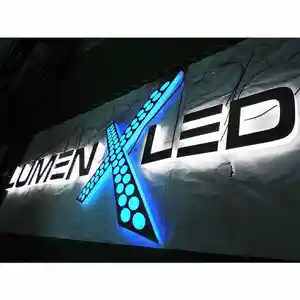 Custom Your Own Brand Led Acrylic Light Brush Steel Letter Metal Logo Design