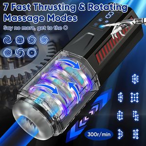 Heißer automatischer männlicher Mastur bator mit 10 Schub rotierenden vibrierenden realistischen Textur Stroker Sexspielzeug für Männer masturbieren - Product Image 2