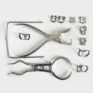 Kit Profesional Completo de Aislamiento Dental de Acero Inoxidable con Pinzas, Marco y Punzón para Dique de Goma - Product Image 4