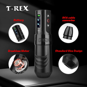 Trex Max Pantalla LED Potente Motor sin núcleo Máquina de tatuaje rotativa inalámbrica Pluma con batería dual para artistas Arte corporal - Product Image 2