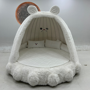 Lit pour chat Civet, design animal moderne <span class=keywords><strong>et</strong></span> simple, pour chambre de fille, lit rond en forme de maison d'arbre, rembourrage en peluche douce, meubles - Product Image 3