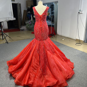 Jancember 222148 Beautiful Red Sleeveless <b>Sequins</b> Beaded Mermaid Evening Party <b>Dresses</b> - Product Image 3
