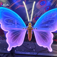 Papillon électrique lumineux pour fêtes et mariages, décor de scène irisée en métal, éclairage de scène et de chemin d'accès, nouveauté