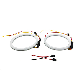 ไฟวงแหวน ADT DRL SMD แบบผ้าฝ้าย สองสี 4300k 6000k สีขาวและสีเหลืองอำพัน สำหรับรถยนต์ ไฟวงแหวน Angel Eyes - Product Image 2