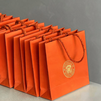 Sac en papier écologique personnalisé imprimé en couleur, imperméable, 230 g/m², laminé, pour emballage de chaussures de boutique
