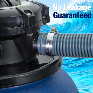 Ensemble de piscine hors sol Jade 13 pouces à haut débit, pompe de piscine 3/4HP, débit maximal de 2 400 GPH, filtre à sable de 300 mm avec vanne multi-ports - Product Image 2