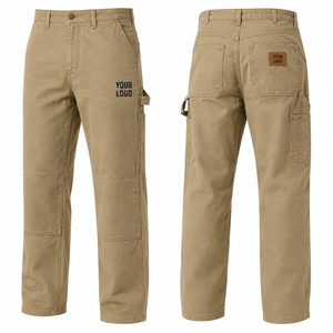 Pantalones de Trabajo Personalizados con Doble Rodilla para Carpintero, Pantalones Utilitarios para Hombre con Múltiples Bolsillos, Ropa de Trabajo Duradera de Mezcla de Algodón - Product Image 2