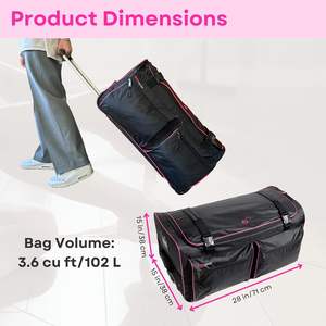 Échantillon gratuit Sac de danse roulant avec porte-cosmétiques suspendu Valise pliable et porte-vêtements - Product Image 5