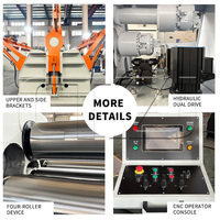 Machine à laminer les tôles en aluminium, acier inoxydable et acier au carbone, conception à quatre rouleaux avec revêtement en caoutchouc, épaisseur maximale de 16 mm, puissance de 7,5 kW