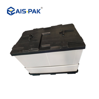 Boîte à palettes en plastique pliable et repliable de 1200*800 mm avec collier de retour pour le transport inversé