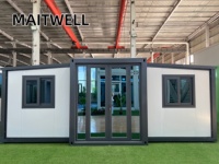 Casa Container Pieghevole ed Espandibile Moderna per Uffici e Scuole, Soluzione Abitativa Mobile