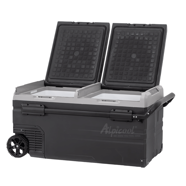 TWW95 90.2L Alpicool Car Home Dual Use Fridge Mini Fridge Double Door Smart Mobile Phone Control Mini Fridge Compressor 12v Dc