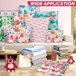 <span class=keywords><strong>Sac</strong></span> d'expédition en polyéthylène à imprimé floral aquarelle, imperméable et résistant aux déchirures, pour l'e-commerce et la logistique - Product Image 3