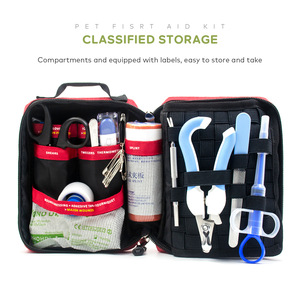 कारखाने थोक पोर्टेबल कॉम्पैक्ट चिकित्सा बैग आपातकालीन किट बॉक्स पालतू कुत्तों के लिए पहली सहायता किट पालतू जानवरों के लिए बाहर यात्रा - Product Image 2