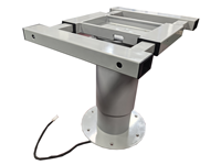 Pied de table télescopique électrique en aluminium 12V avec cadre de table en aluminium noir ou gris, pied de table pour camping-car