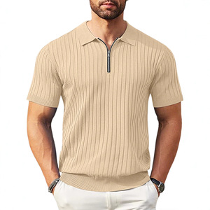 Men's Polo Shirts Vertical Stripes - 100% Cotton Quick Dry