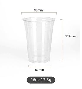 Low Price Manufacturer Wholesale Disposable 12oz 14oz 16oz 18oz 20oz 24oz PET Cold Coffee <b>Plastic</b> Glass <b>Cup</b> with Lid and Straws - Product Image 4