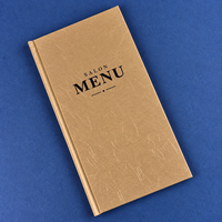 Porte-menu en cuir PU personnalisé, dossier de menu de restaurant à couverture rigide, couverture de menu multi-pages pour hôtel, café, restaurant occidental