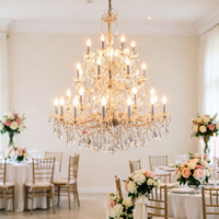 Lustre suspendu en cristal de luxe personnalisé pour salle de mariage, fête, hôtel, restaurant, événements d'anniversaire, décoration d'escalier, salon