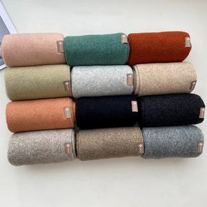 Nuova <span class=keywords><strong>Sciarpa</strong></span> Invernale TW 2026 per Uomo e Donna, Tinta Unita, Calda, con Etichetta in Pelle, <span class=keywords><strong>Scialle</strong></span> in <span class=keywords><strong>Lana</strong></span> Lavorata a Maglia - Product Image 2