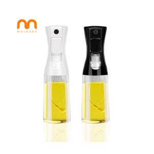 Wholesale BBQ Kitchen Olive Oil Sprayer 220ml 300ml 500ml Plastic Glass Cooking Vinegar Spray Oil Bottle