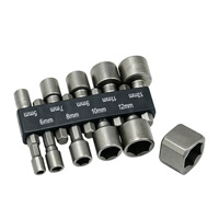 Jeu de douilles pour tournevis pneumatique en acier au chrome-vanadium avec douilles hexagonales profondes et embouts pour clé électrique