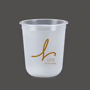 แก้วพลาสติกรูปตัวยูพิมพ์โลโก้ได้ สำหรับงานแต่งงาน ขนาด 12oz 16oz 24oz แก้วใสแบบฝ้า แก้ว PP แข็งแบบใช้แล้วทิ้ง สำหรับสมูทตี้ ชานมไข่มุก - Product Image 3