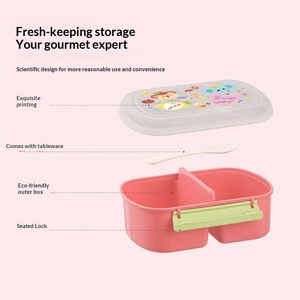 Nouvel ensemble boîte à lunch et gourde 2026, très populaire, portable pour étudiants, boîte à lunch mignonne scellée et compartimentée - Product Image 4
