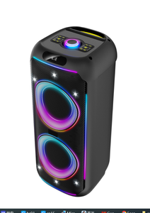 Altavoz de caja de sonido portátil dual de 8 pulgadas nuevo original con iluminación LED RGB para uso doméstico - Product Image 4