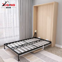 Lit Murphy en acier, design moderne, gain de place, tailles Full/Queen/King, mobilier pour la maison