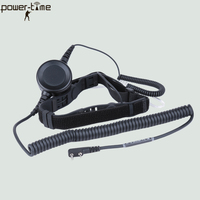 Microphone à conduction osseuse de gorge avancé et casque de haut-parleur antibruit