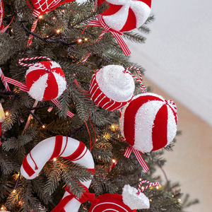 Adornos Navideños para Árbol de Navidad, <span class=keywords><strong>Bastones</strong></span> de Caramelo Colgantes, Decoración Navideña, Piruletas Rojas y Blancas, Adornos para Árbol - Product Image 3