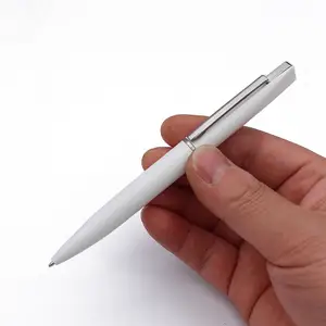 高品质旋转金属笔芯黑色墨水笔塑料独特笔带标志定制印刷低价勒克斯圆珠笔