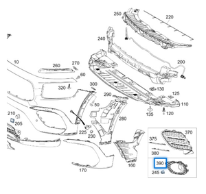 2478856901 o 2478857001 adatto per il telaio fendinebbia del paraurti anteriore della <span class=keywords><strong>Mercedes</strong></span> Benz <span class=keywords><strong>GLB</strong></span> W247 - Product Image 4