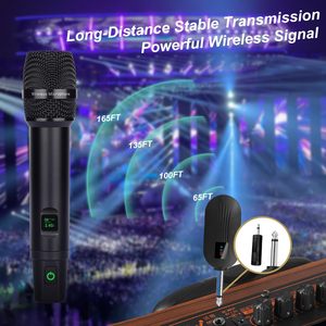 2.4GHz Professional Rechargeable <b>Receiver</b> with 6.35MM(1/4") and 3.5MM(1/8") Handheld Karaoke Microphone for Singing Church - Product Image 2