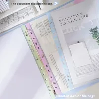 Protège-documents transparent A4 pour étudiants - Organiseur de documents à pochettes transparentes pour fournitures scolaires