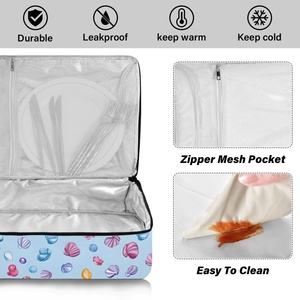 Aloha Hawaiian Shell Designer Plate Casserole Carrier Thermal Insulated Lunch BBQ Portable Lunch Cooler Pizza Delivery Bag 2025 - Product Image 4
