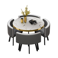 Table à manger de réception scandinave moderne ensemble de chaises meubles de maison accessibles en PU de luxe pour la maison hôtel bureau simple élégant
