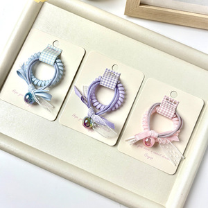 Korean Style Hair Tie Telephone <b>Cord</b> High <b>Elasticity</b> With Pearl Decor Daily Use Headdress - Product Image 1