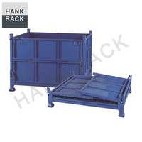 Système de rayonnage de stockage et de transport d'entrepôt, cage de transport, conteneur pliable, boîte de transport en métal, boîte de retournement en acier pour pièces automobiles