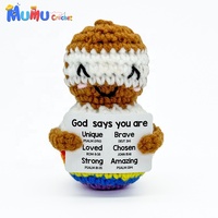 Poupée Amigurumi au crochet faite main personnalisée, figurine en peluche douce tricotée, compagnon de bureau pour le soutien émotionnel, décoration d'intérieur, cadeau d'anniversaire