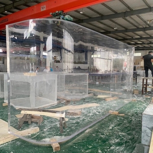 직접 공장 공급 aquaponics 상업 테이블 수족관 인공 유리 물고기 탱크