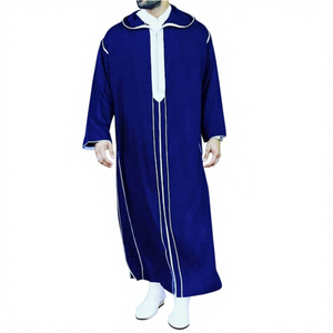 CCY <span class=keywords><strong>Boubou</strong></span> <span class=keywords><strong>Homme</strong></span> Musulman Vêtement Islamique à Capuche Jubbah Qamis Bisht Robe Marocaine à Manches Longues Thobe Ramadan - Product Image 5