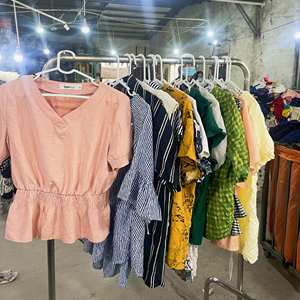 Vêtements d'<span class=keywords><strong>occasion</strong></span> pour femmes en gros : Blouses en coton usagées, vêtements de seconde main pour dames, vêtements usagés de Corée en balles - Product Image 3