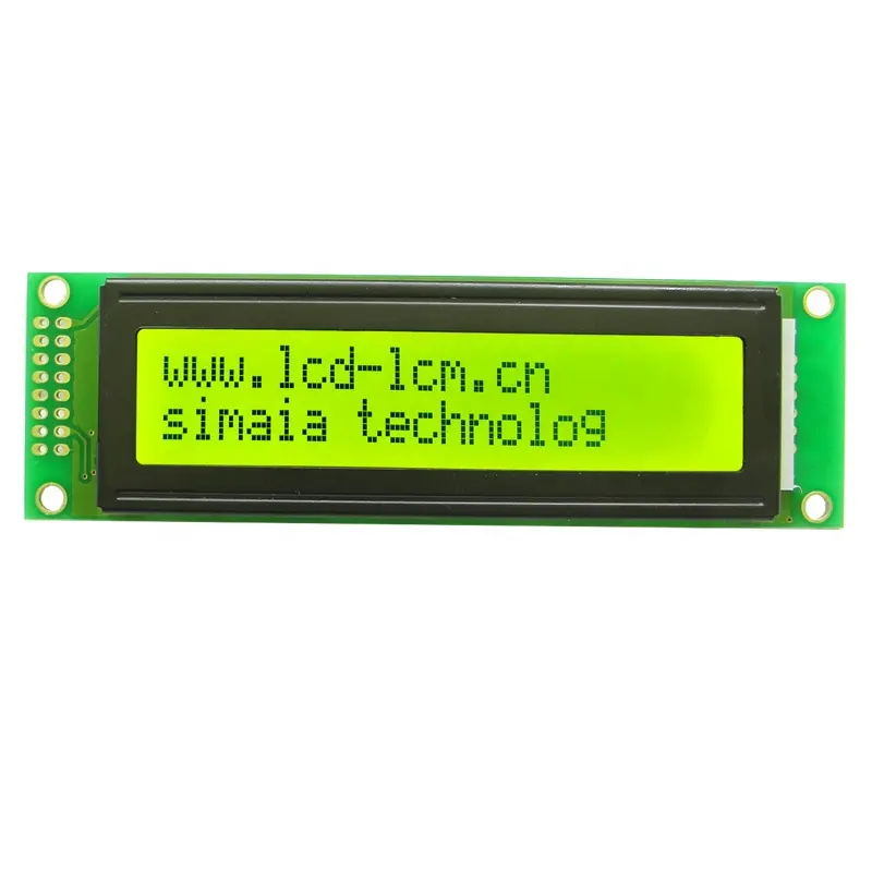 20x2อักขระ STN Positive transflective จอแสดงผล LCD 2002จอ LCD ตัวอักษรและตัวเลขสีเหลืองสีเขียว