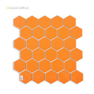 Gạch Khảm Hoa Văn Màu Hỗn Hợp Gốm Khảm Hình Lục Giác 282X271mm - Product Image 4