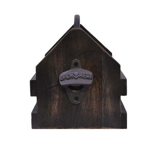 High Quality Modern Wooden Wine Bottle <b>Caddy</b> Double Stand Type Metal Opener for Bar Restaurant Multipurpose <b>Kitchen</b> Storage - Product Image 6