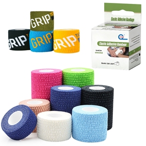 شريط لاصق مرن قابل للتنفس مطبوع عليه شعار مخصص لرفع الأثقال، خالٍ من اللاتكس - Product Image 1