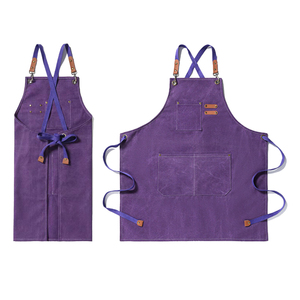 Tabliers de cuisine sans manches en toile de coton pour femmes et hommes, uniforme de <span class=keywords><strong>chef</strong></span>, styliste, café/restaurant, réutilisables, écologiques - Product Image 3